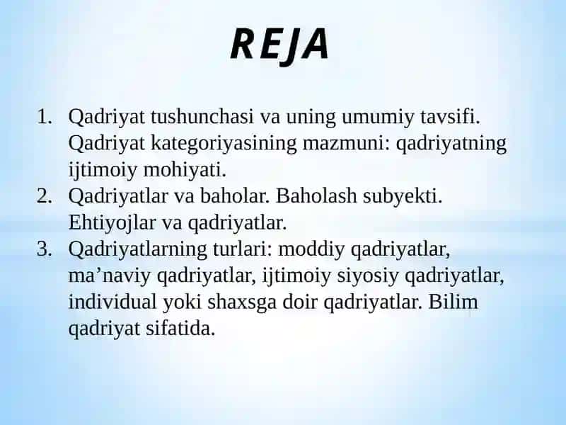 Qadriyattushunchasi 2