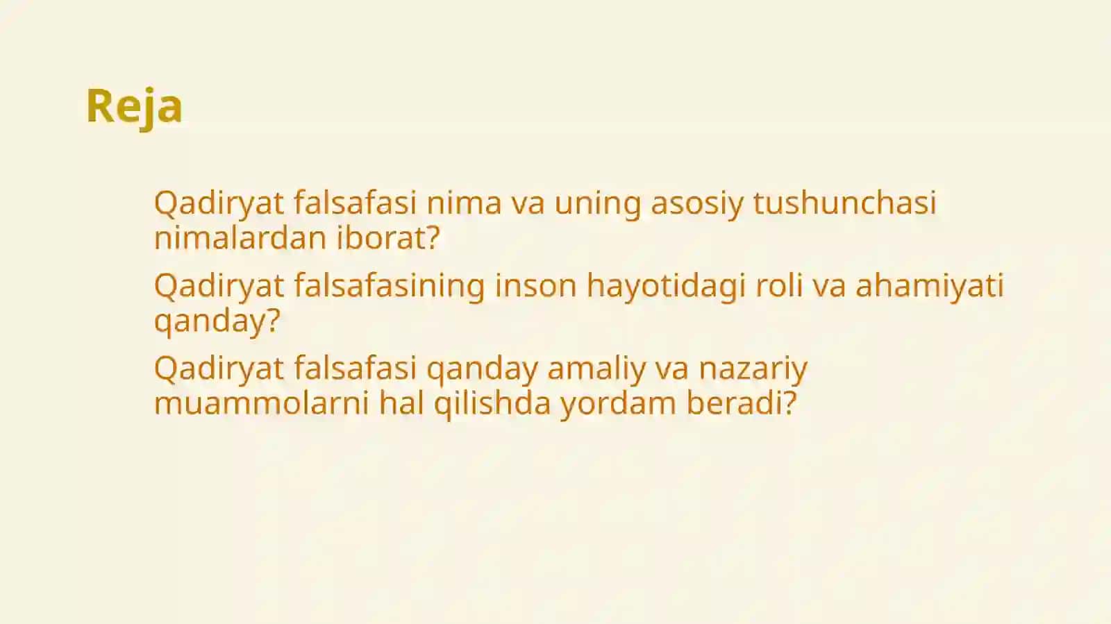 Qadiryat Falsafasi 2