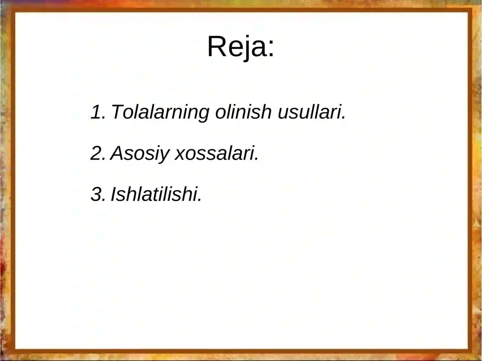 Sun’iy sintetik tolalar va iplar 2