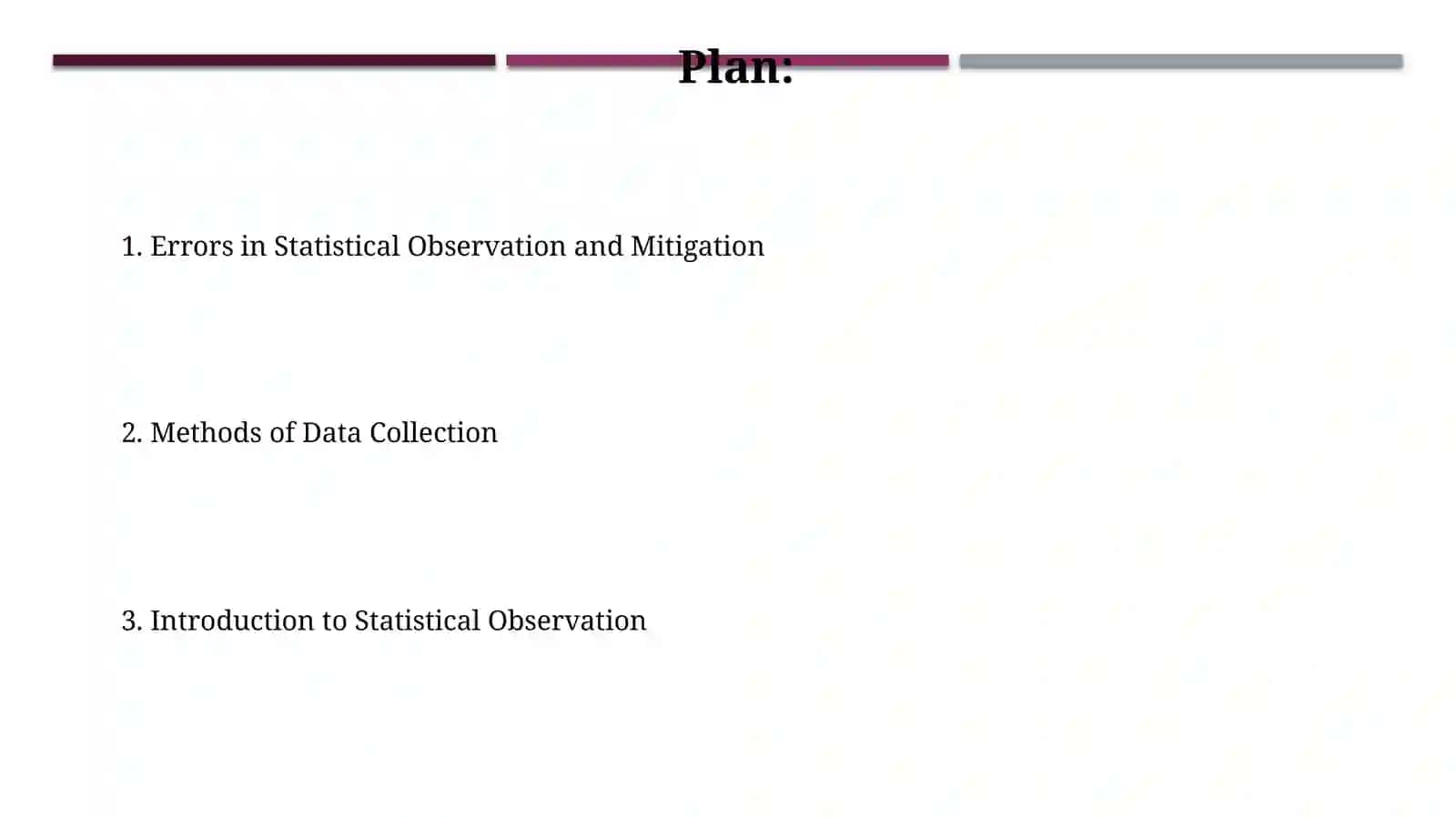 Method of statistical observation 2