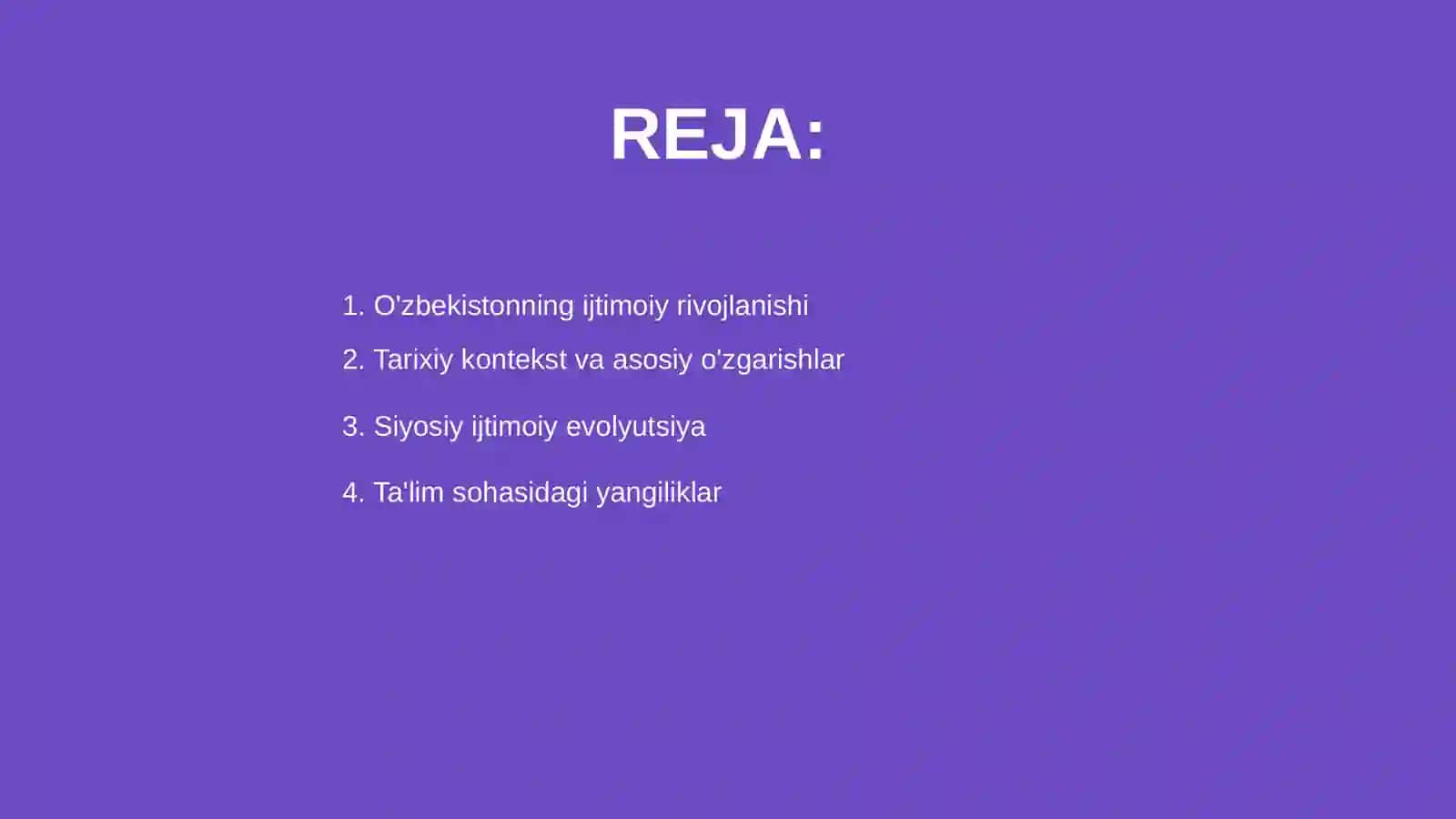 O'zbekiston Respublikasida ijtimoiy sohadagi o'zgarishlar 2