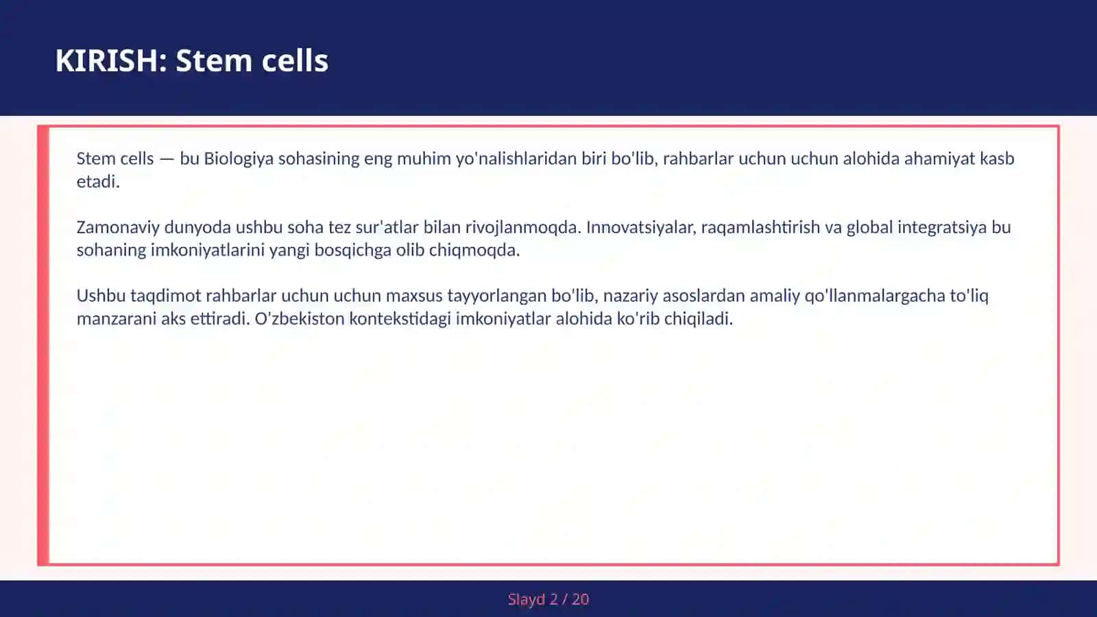 Stem Cells 2