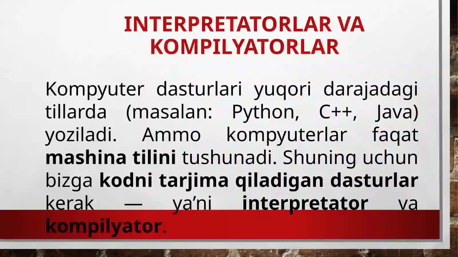 Interpretatorlarvakompilyatorlar 2