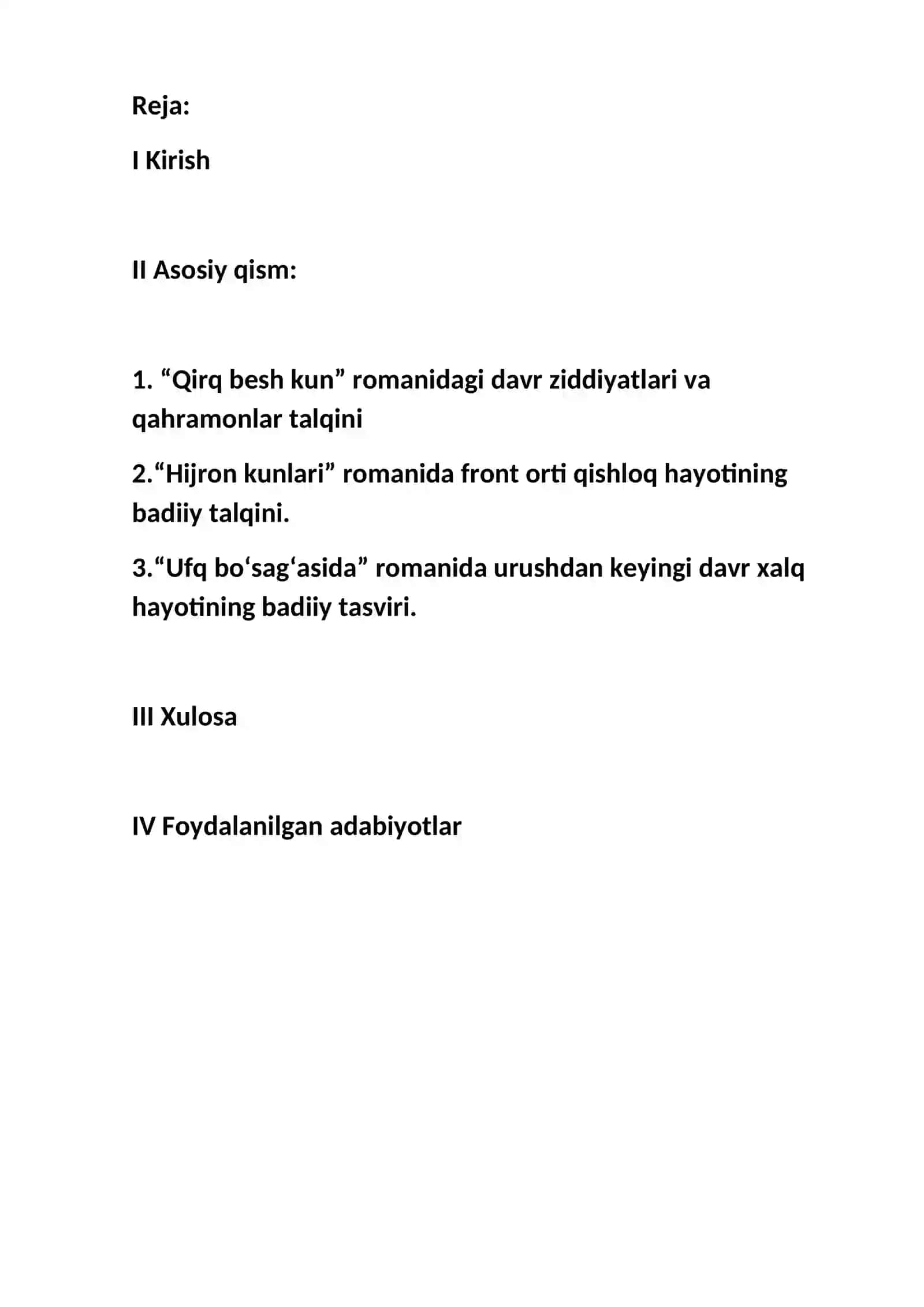 “Ufq” trilogiyasi KURS ISHI 2