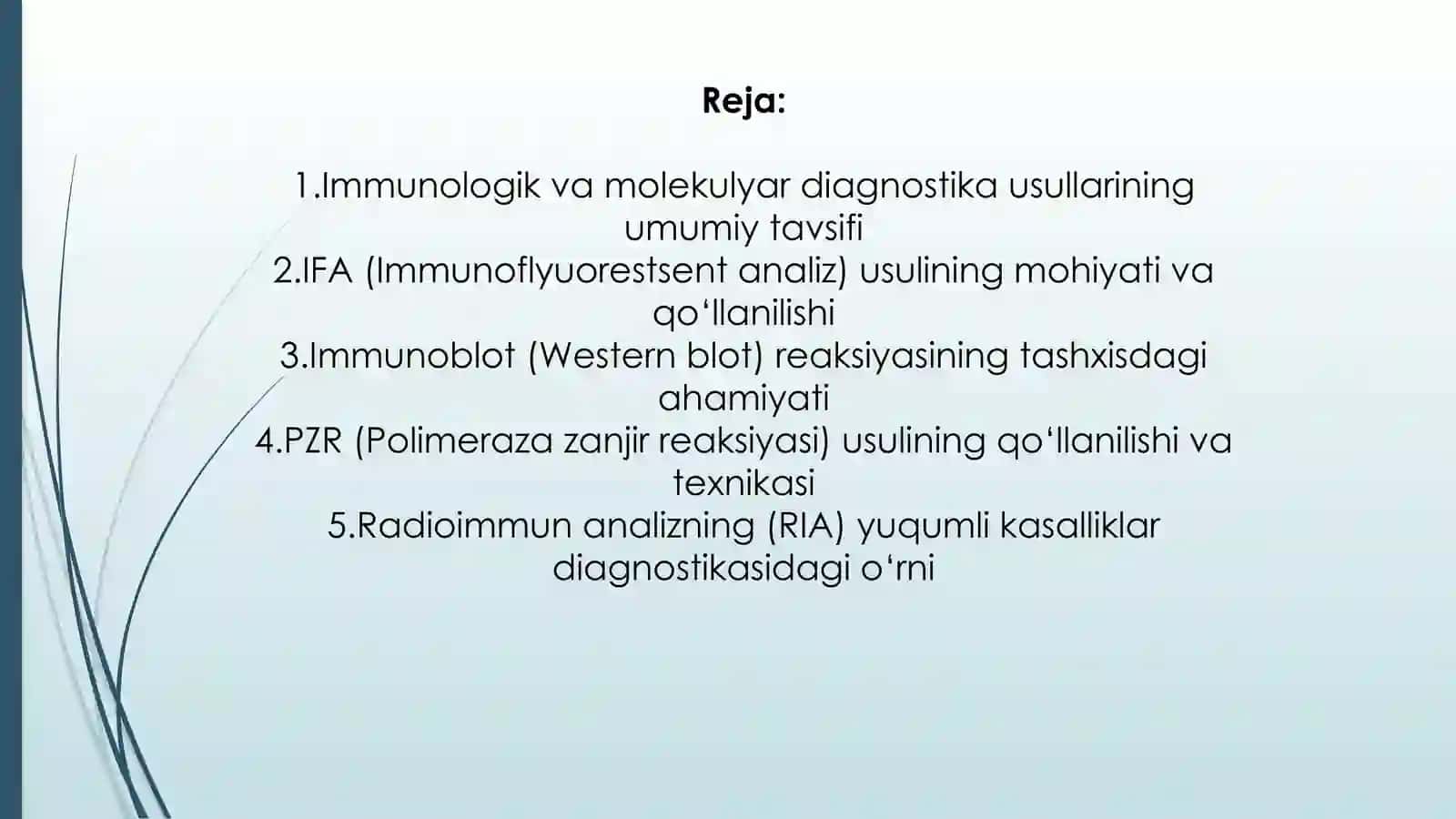 Immunologik va molekulyar diagnostika usullari 2