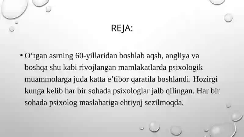 Psixologiya kasb sifatida 2