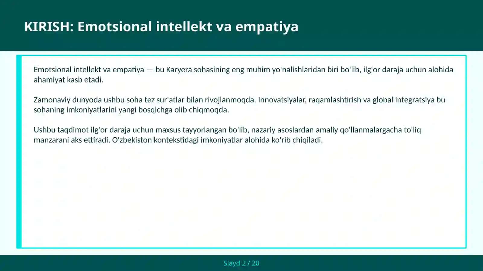 Emotsional intellekt va empatiya 2
