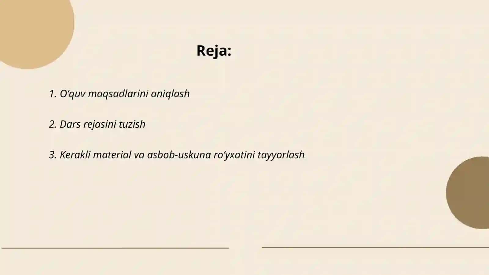 Amaliy mashgʻulotlarga tayyorgarlik koʻrish 2