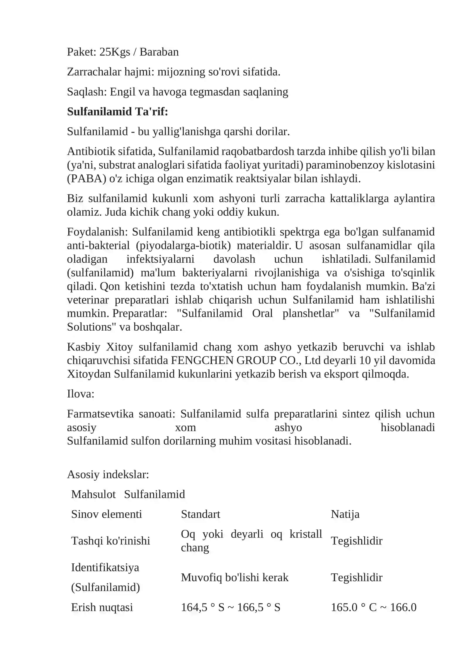 Sulfanilamidlar 2