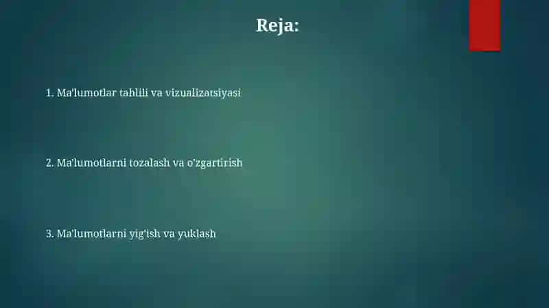 Datchik malumotlarini qayta ishlash 2