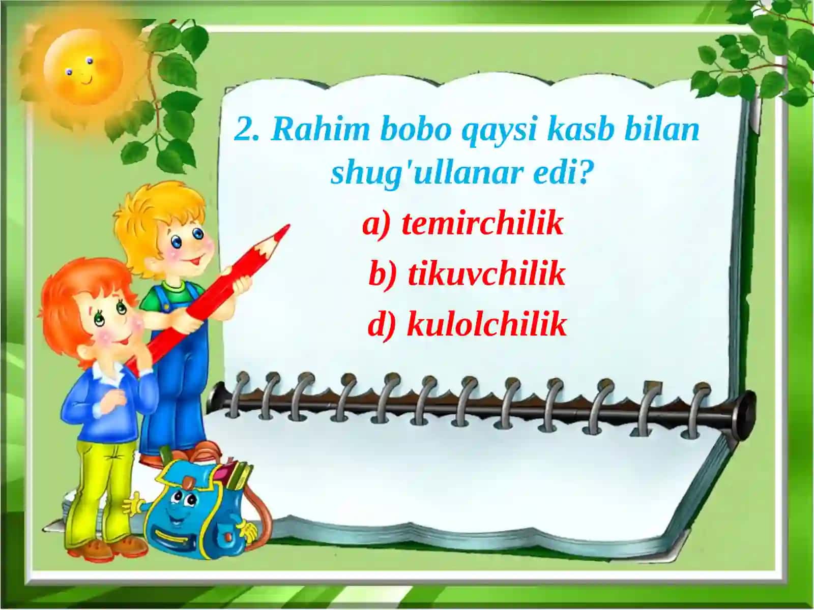 Vatanga munosib farzand bo'lish uchun nima qilish kerak? 2