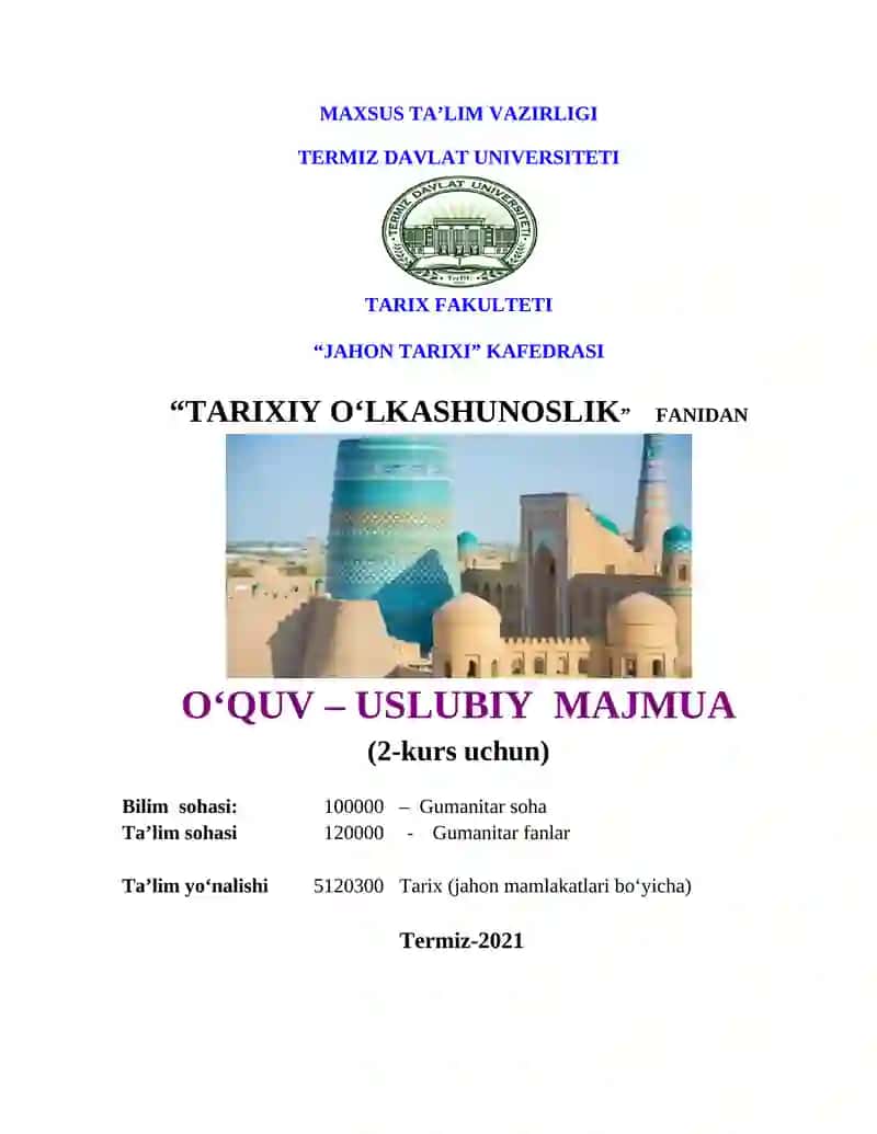 O‘quv – Uslubiy Majmua 2