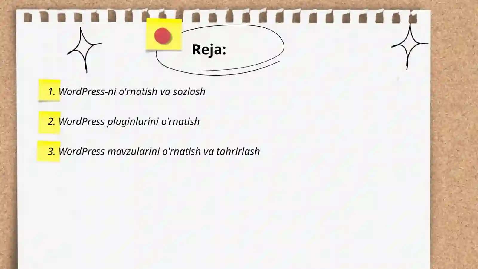 WordPress CMS bilan ishlash 2