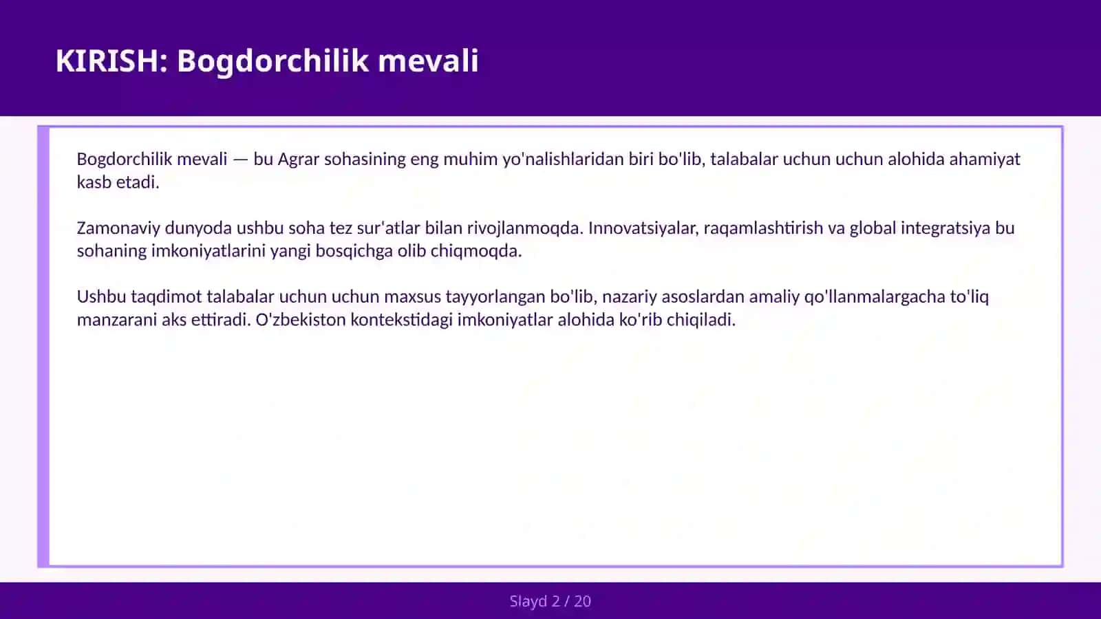 Bogdorchilik mevali 2