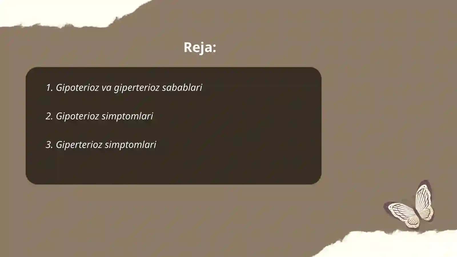 Gipoterioz va Giperterioz 2