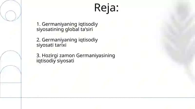 Germaniya Davlatining iqtisodiy siyosati 2