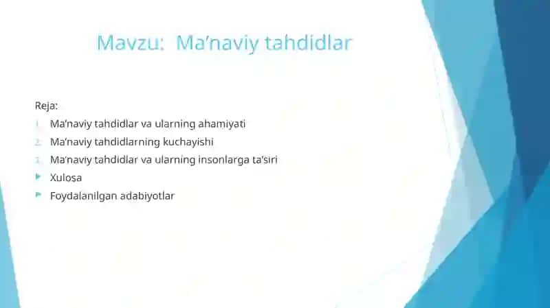 Ma’naviy tahdidlar 2