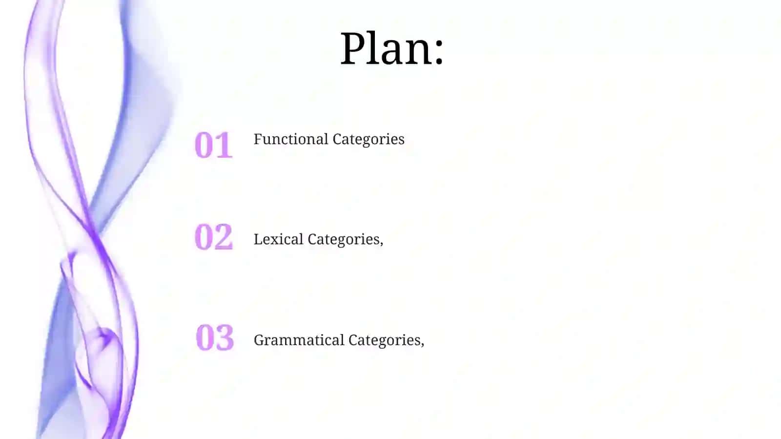 Typology of Grammatical Categories 2