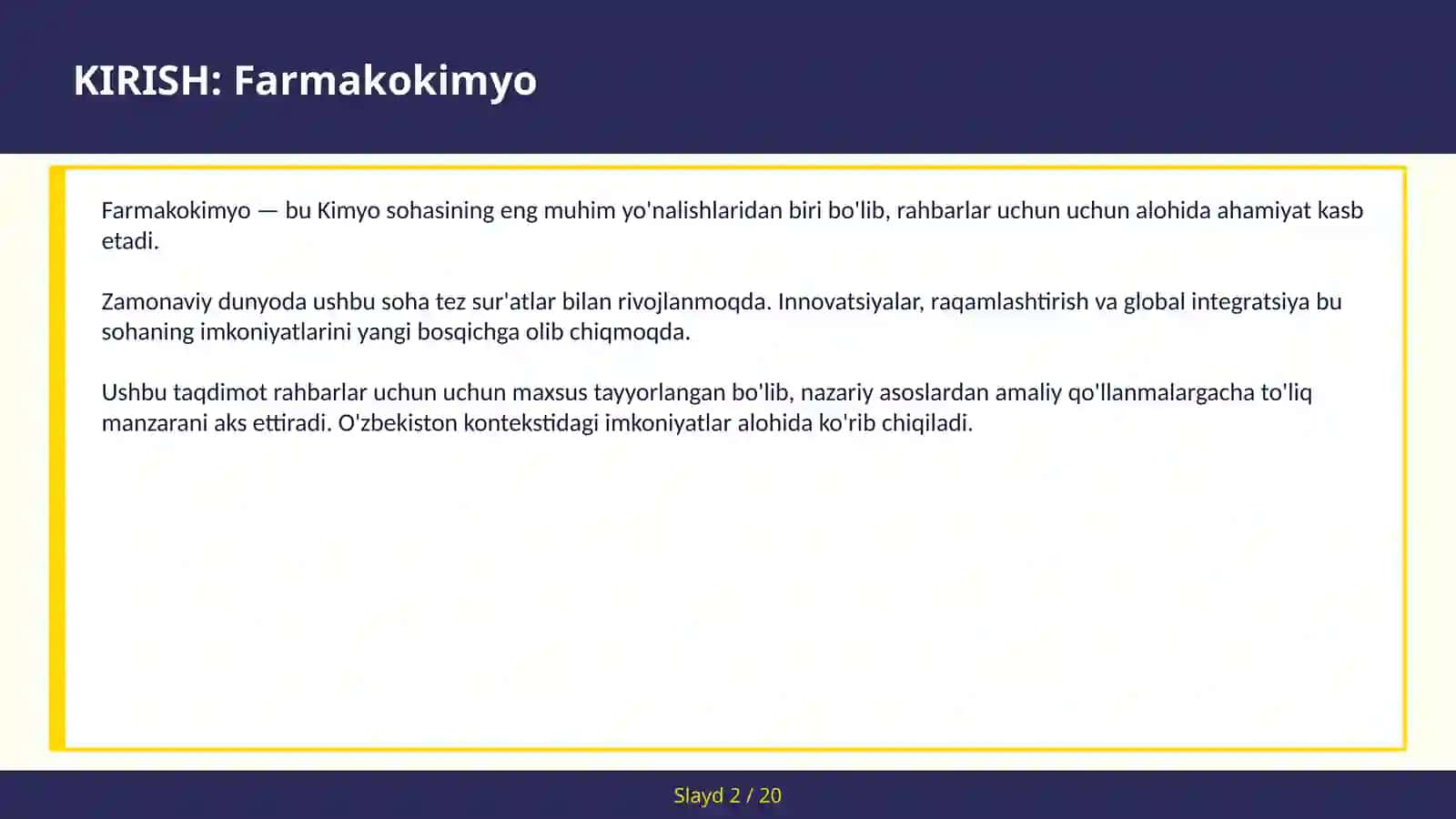Farmakokimyo 2