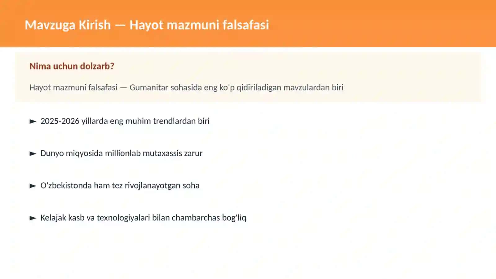 Hayot mazmuni falsafasi 2
