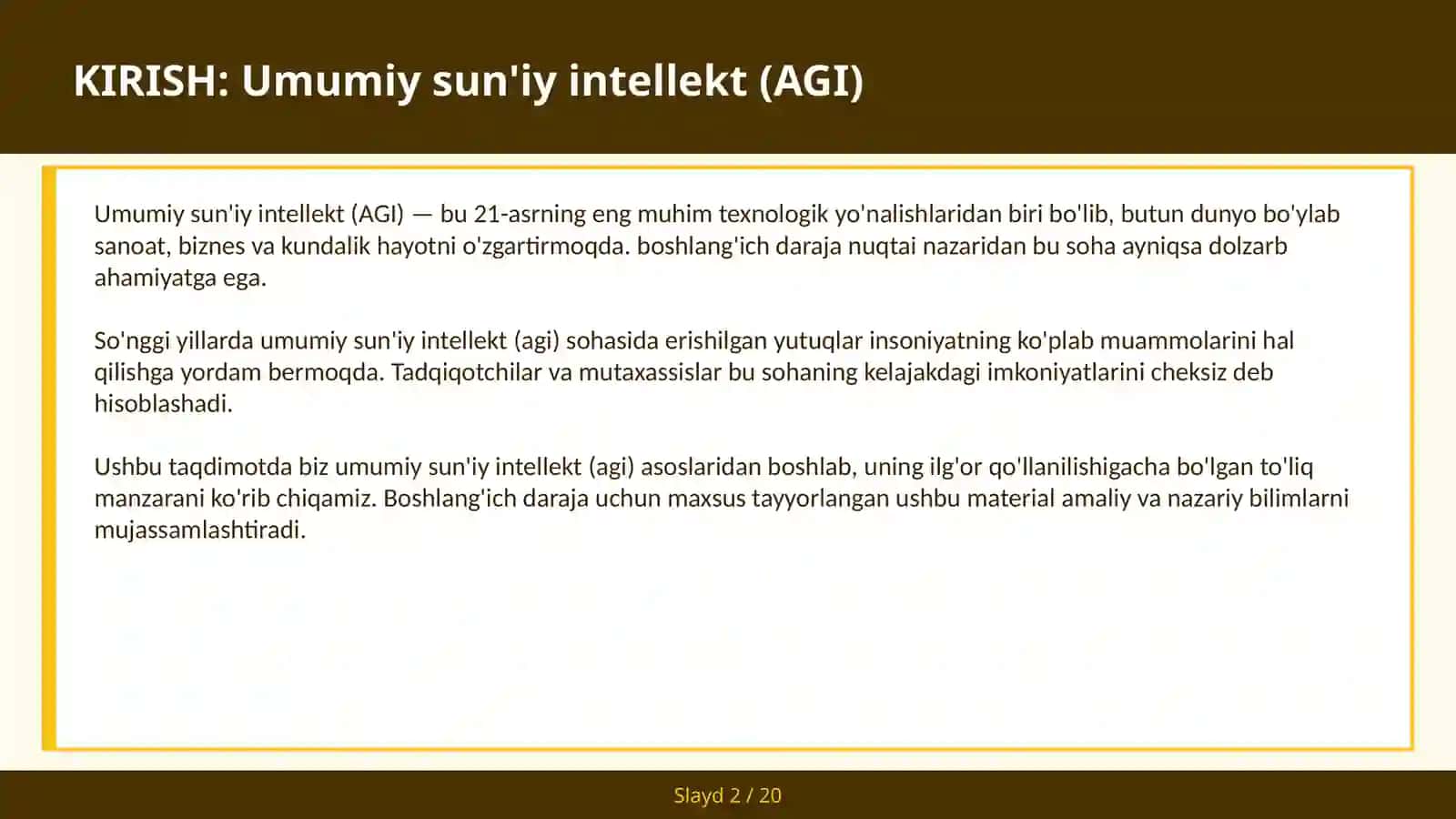 UMUMIY SUN'IY INTELLEKT (AGI) 2