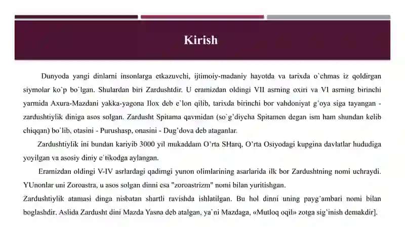 Zardushtiylik dini va  madaniyati 2