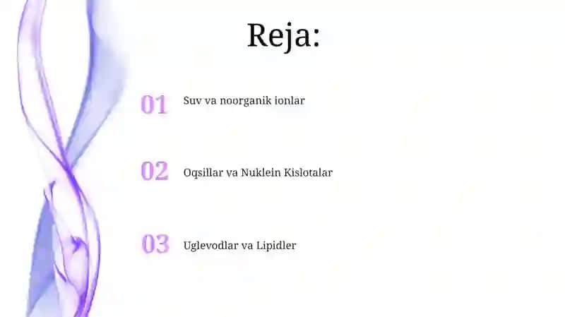 Hujayraning kimyoviy tarkibi 2