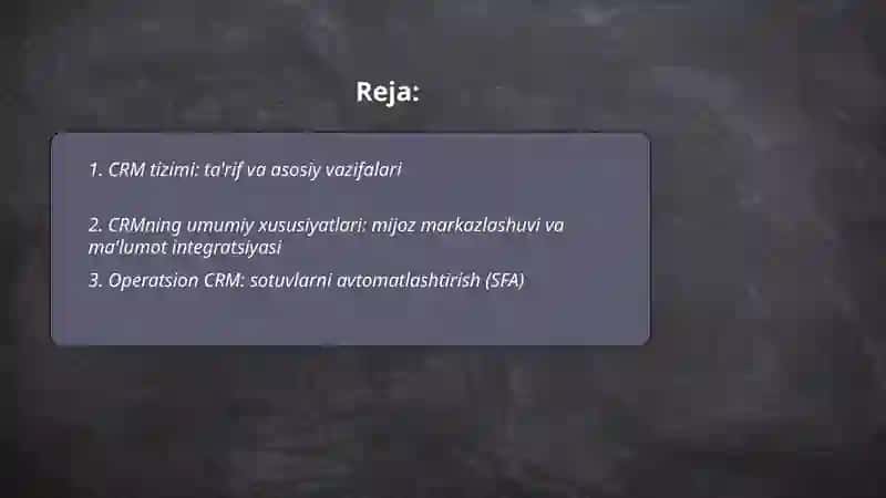 CRM tizimlari 2