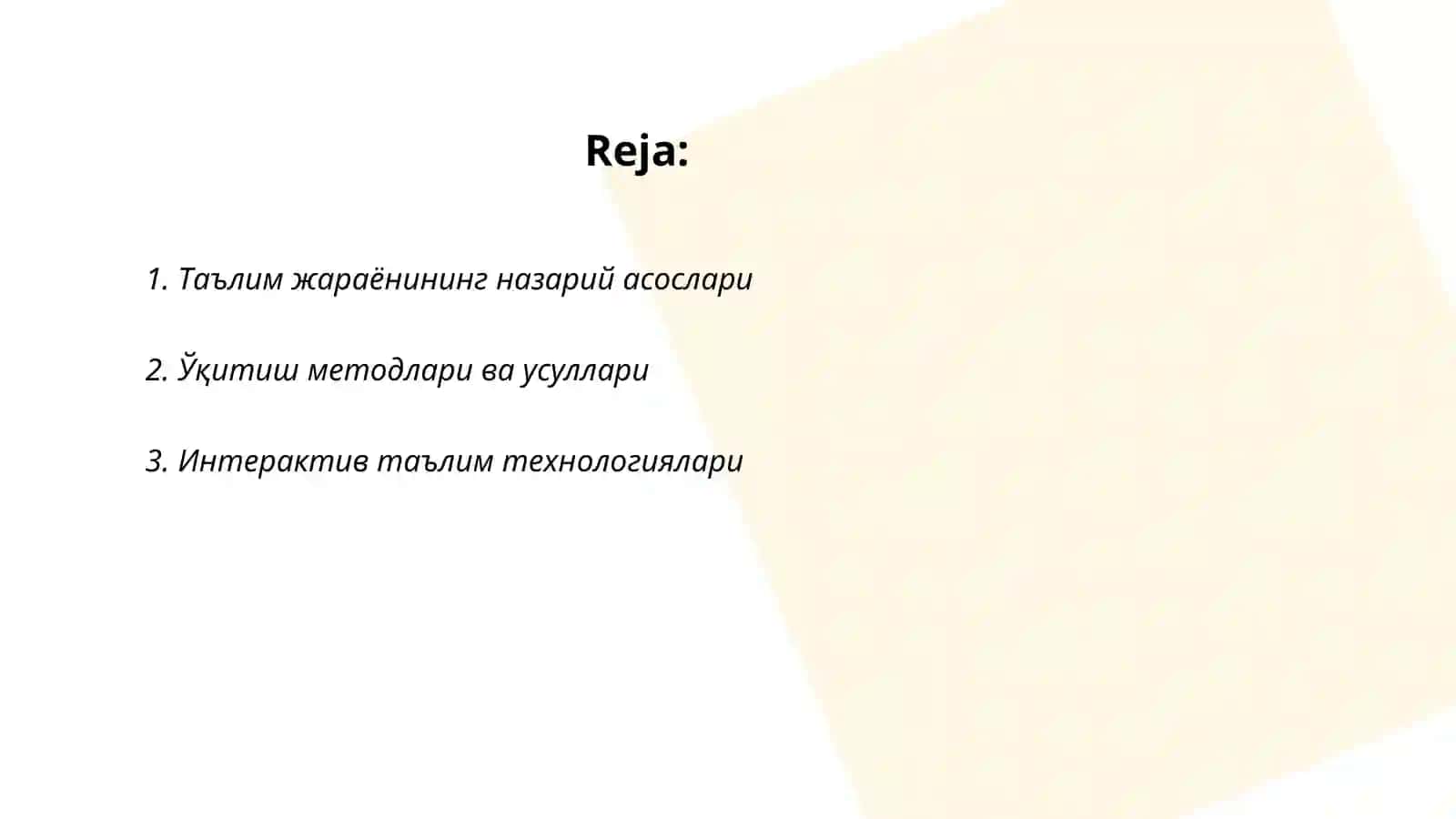 Ta'lim qonuniyatlari 2