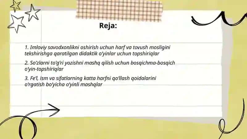 Imloviy savodxonlikni oshirish 2