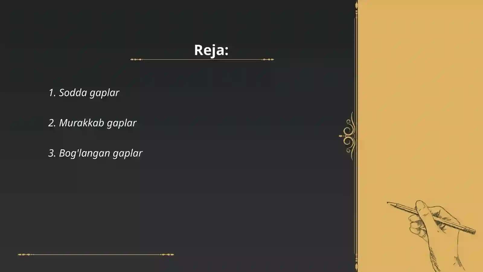 Sodda gaplar 2