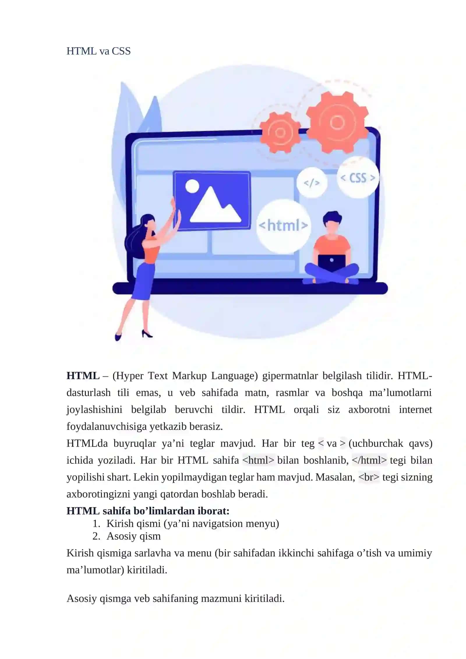 Web sahifa foni va matnlar bilan ishlash 2