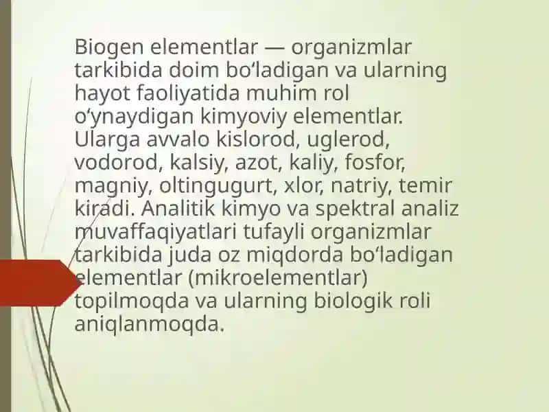 Biogen elementlar kontsentratsiyasi va kasb kasaliklari 2
