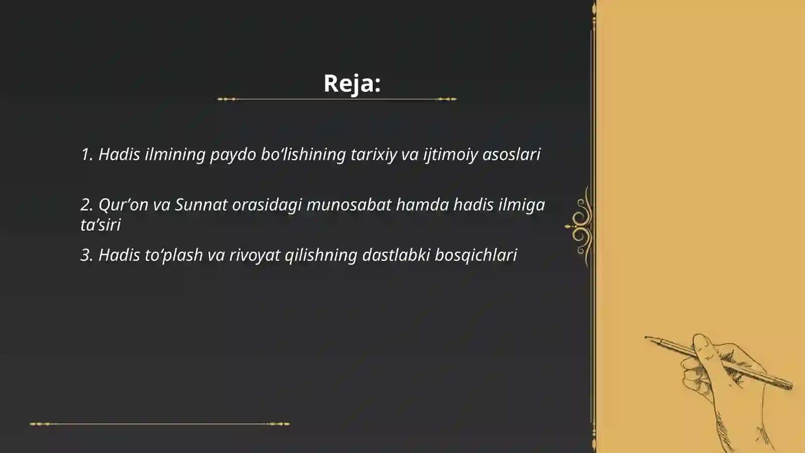 Hadis ilmining paydo boʻlishi 2