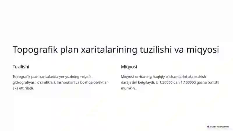 Topografik plan xaritalar 2