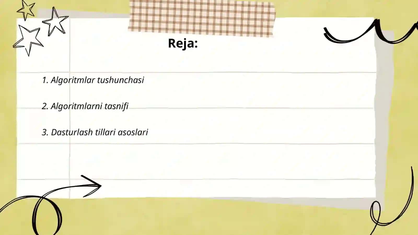 Algoritmlashtirish va dasturlash asoslari 2
