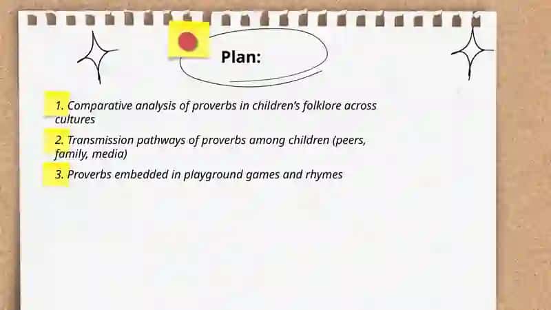 Proverbs and similarities in children’s folklore 2