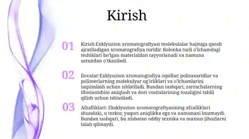 Eksklyuzion Xromatografiya 2