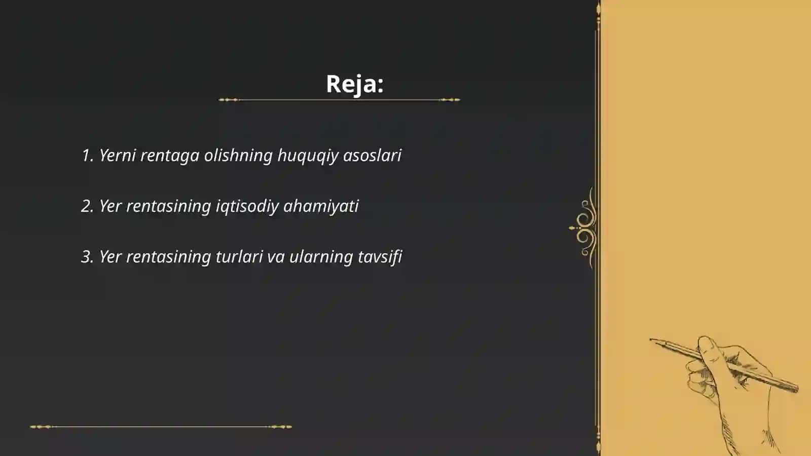 Yer rentasi va uning turlari 2