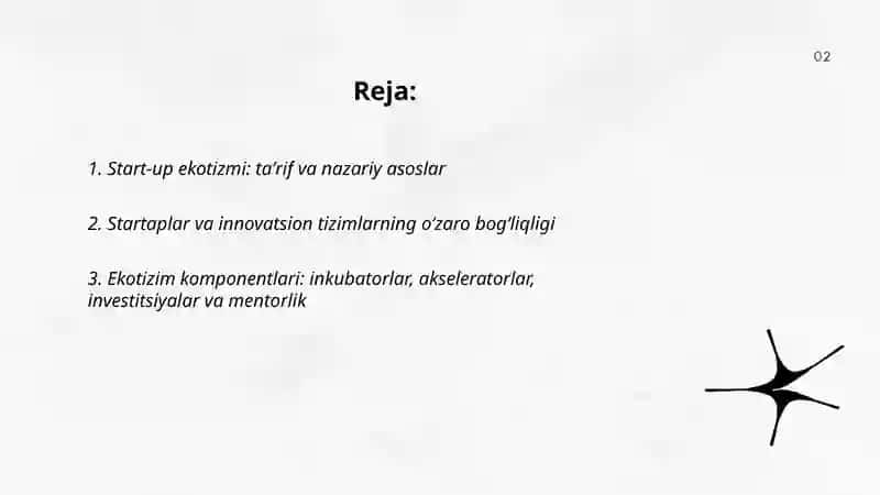 Start-up ekotizmlari va staryaplarning nazariy asoslari 2