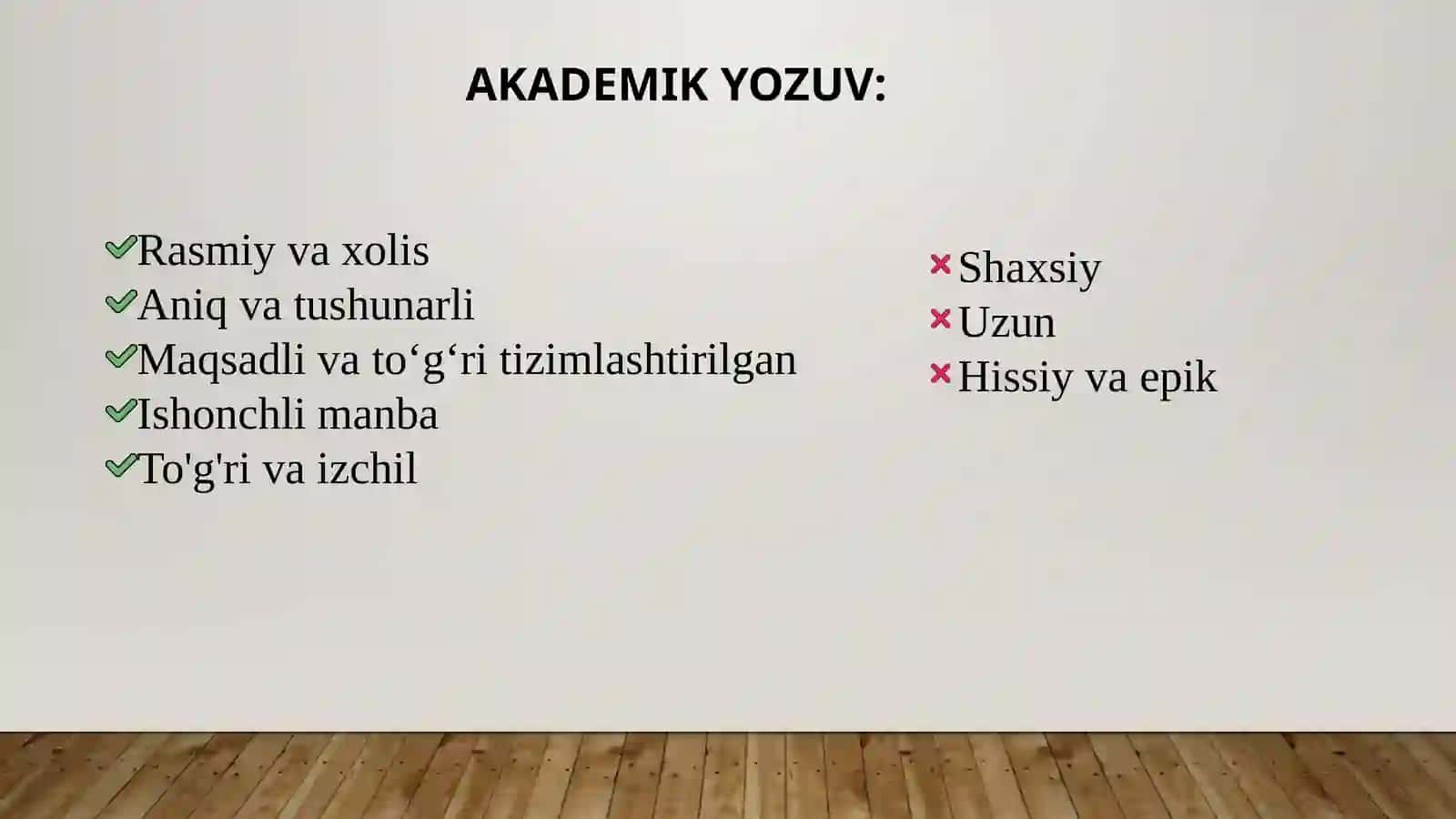 Akademik yozish qoidalari 2