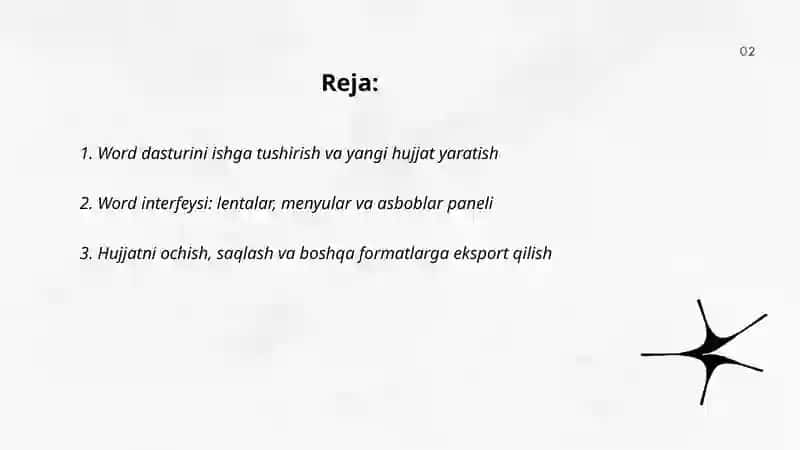 Microsoft Word-matn muharririda ishlash 2