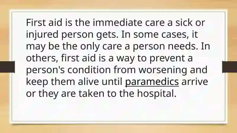 Giving a first aid in the different emergency cases 2