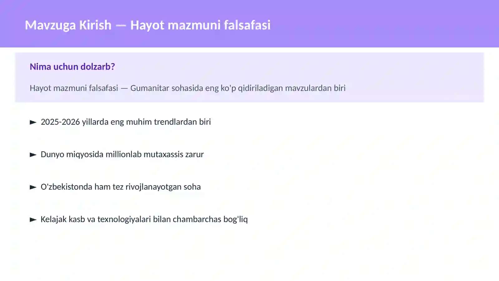 Hayot mazmuni falsafasi 2