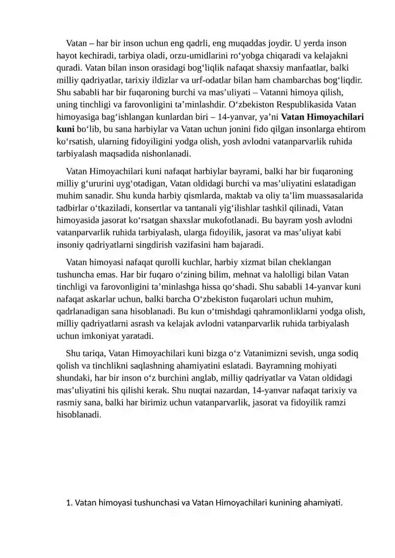 Vatan Himoyachilari kuni haqida malumot 2