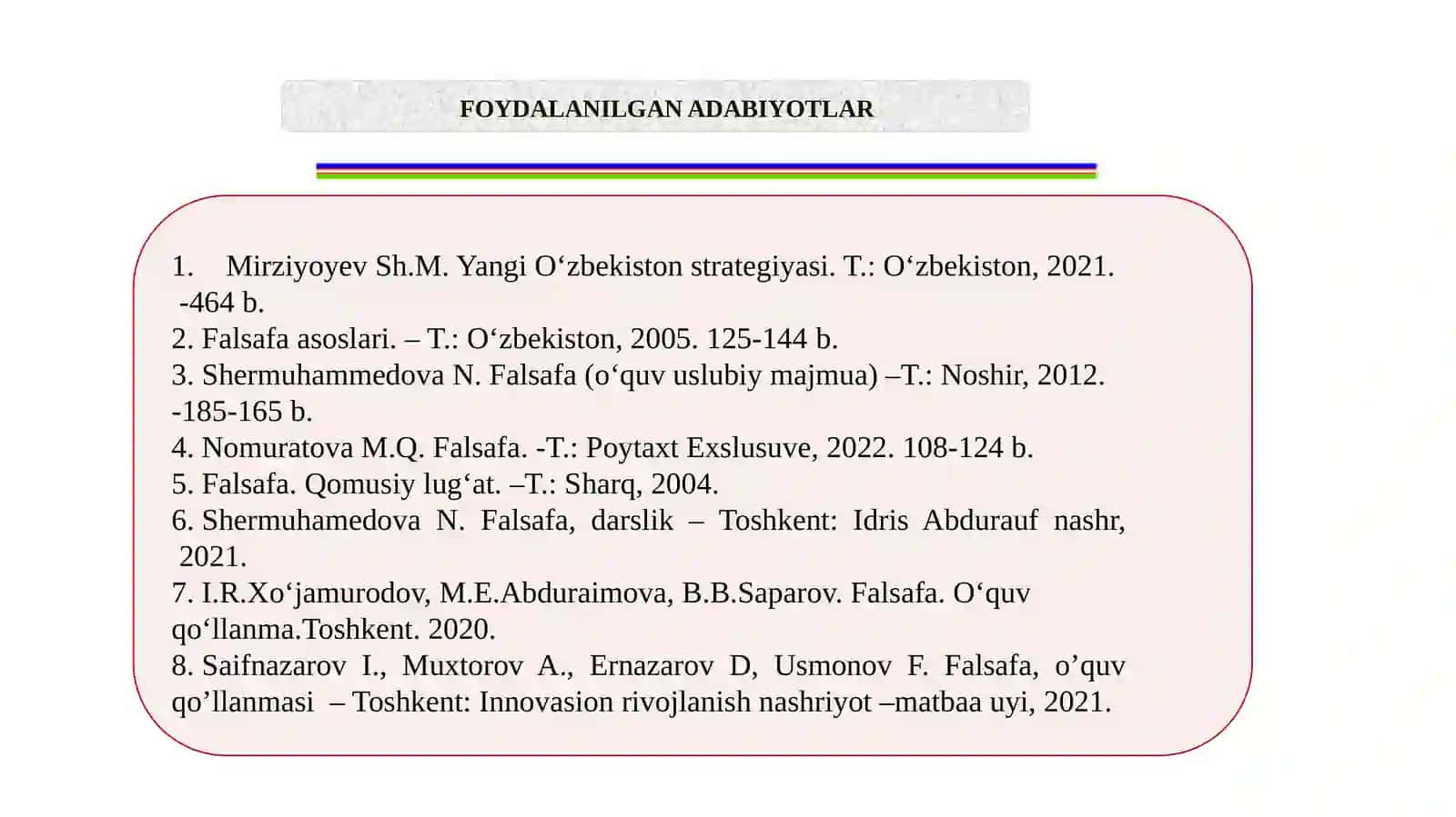 Bilish falsafasi 2
