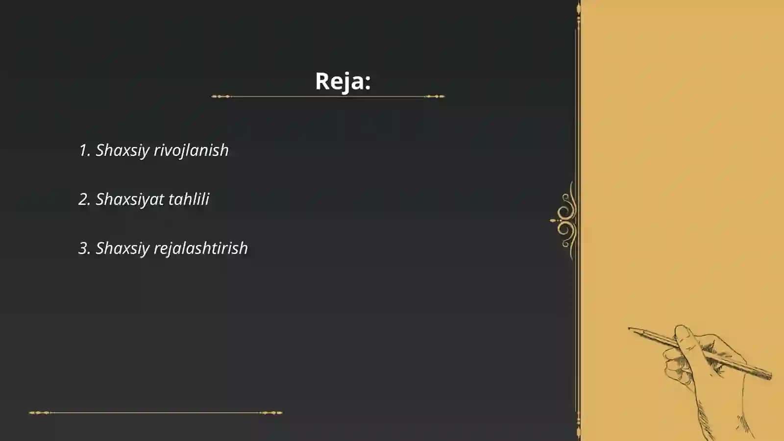 Shaxsiy rivojlanish 2