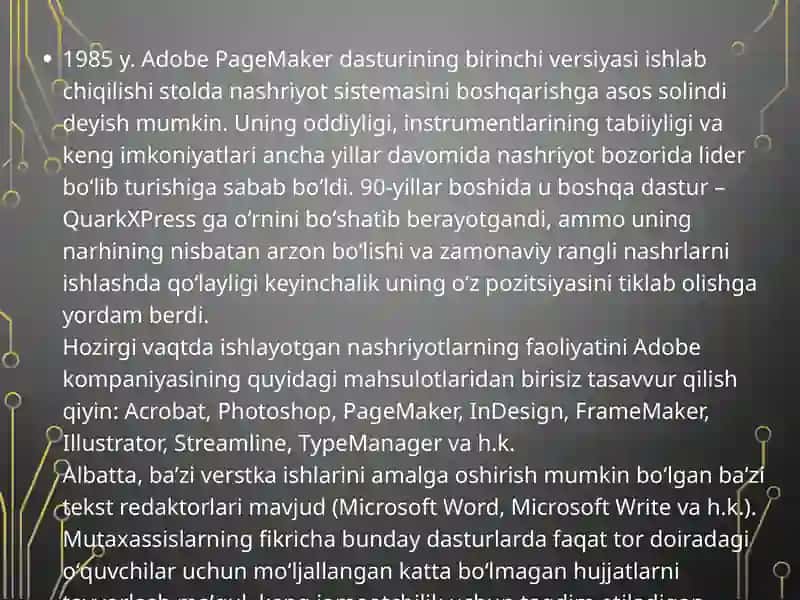 PAGEMAKER DASTURI BILAN ISHLASH 2