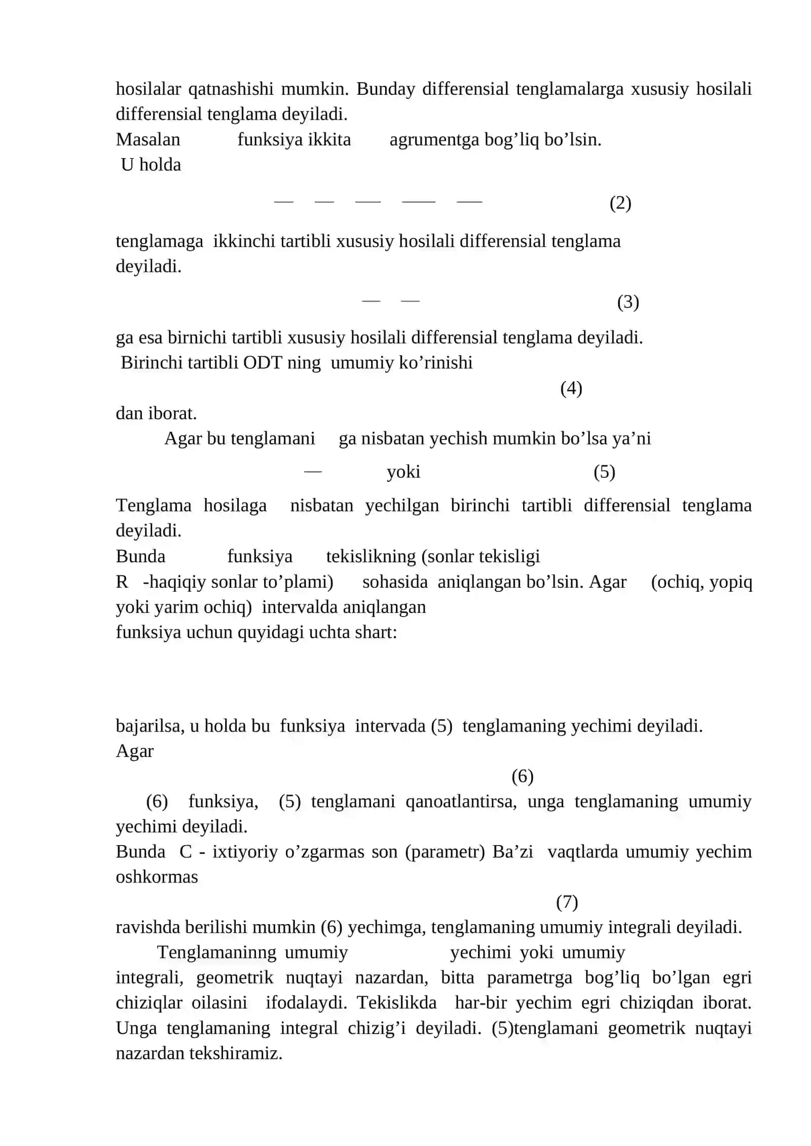 Differensial Tenglamalar 2