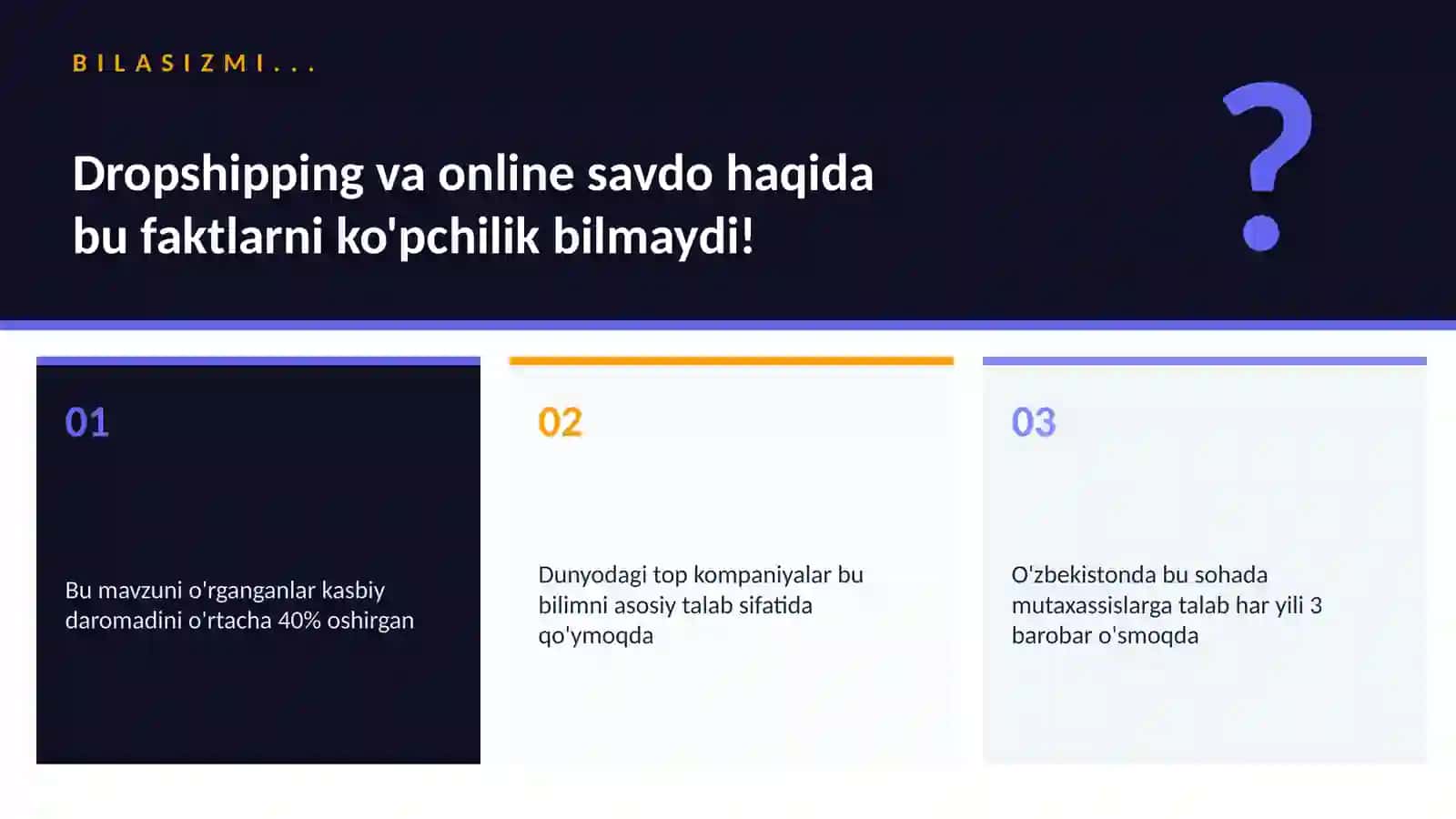 Dropshipping va online savdo 2